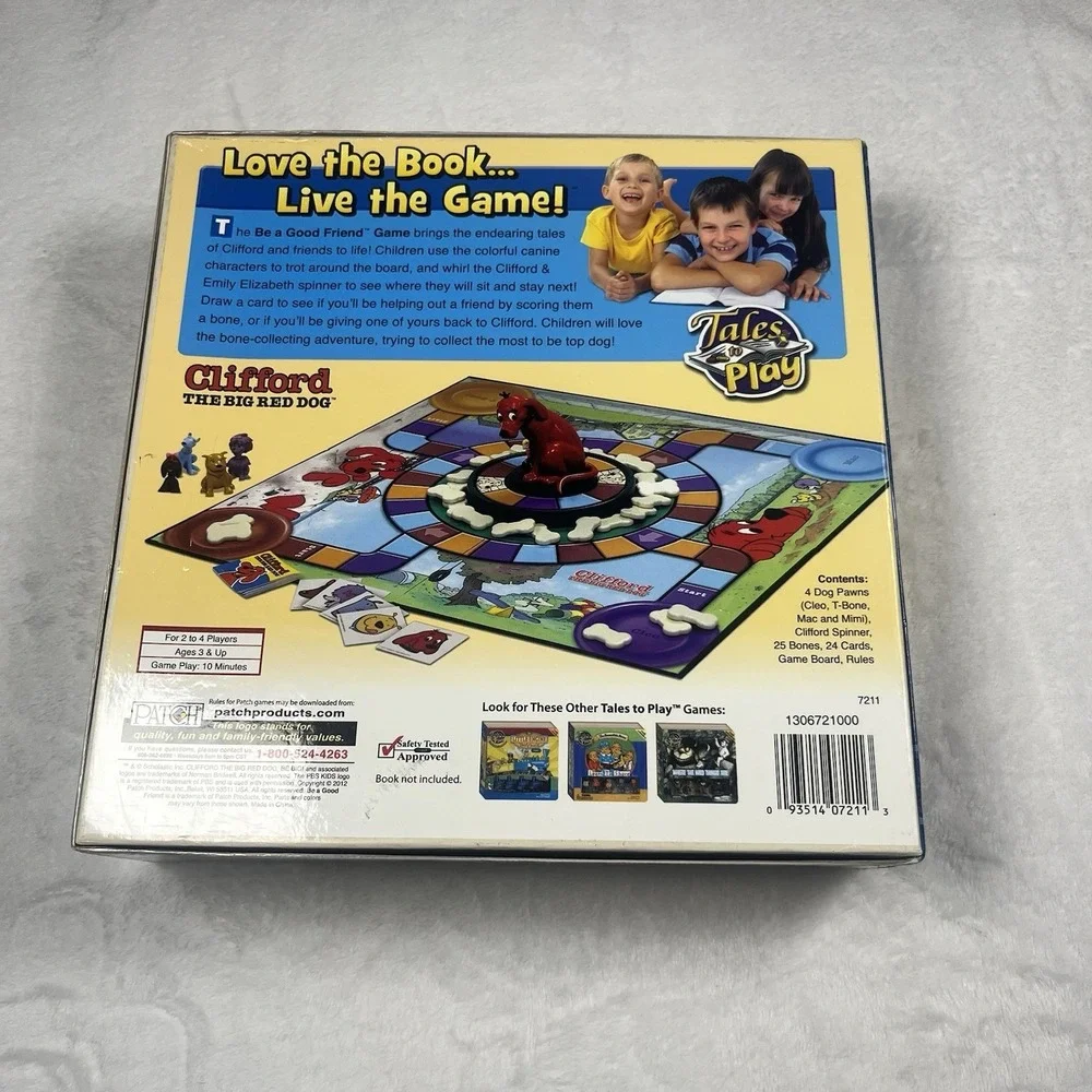 Scholastic Clifford the Big Red‎ Dog Be a Good Friend Board Game Spinner Ages 3+